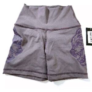 Darc Sport Women's Vintage Plum Shorts with Big Wolf Design